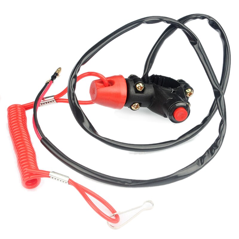 Emergency Kill Stop Outboard Engine Switch Push Button Motorcycle Dirt Pit