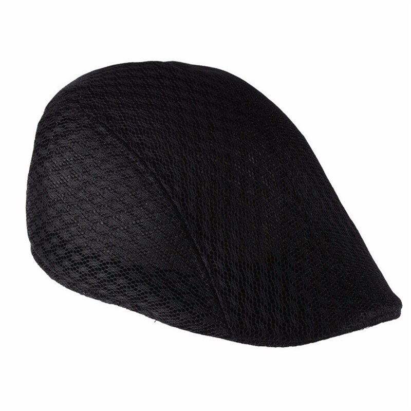 Summer Unisex Men Women Sun Mesh Beret Cap Newsboy Cabbie Flat Peaked Hat Casquette Breathable Berets