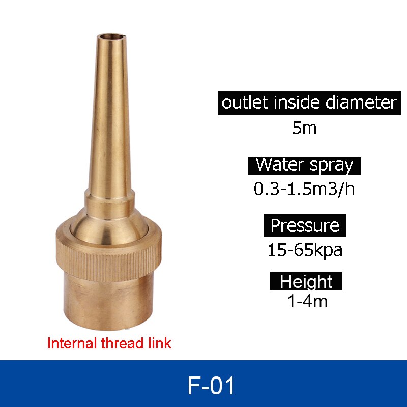 Koppar vattenpump munstycke modell a -01/ b -01/ c -01/ d -01/ e -01/ f -01/ g -01 metall vattenpump munstycke damm trädgård fontän formning munstycke: G -01