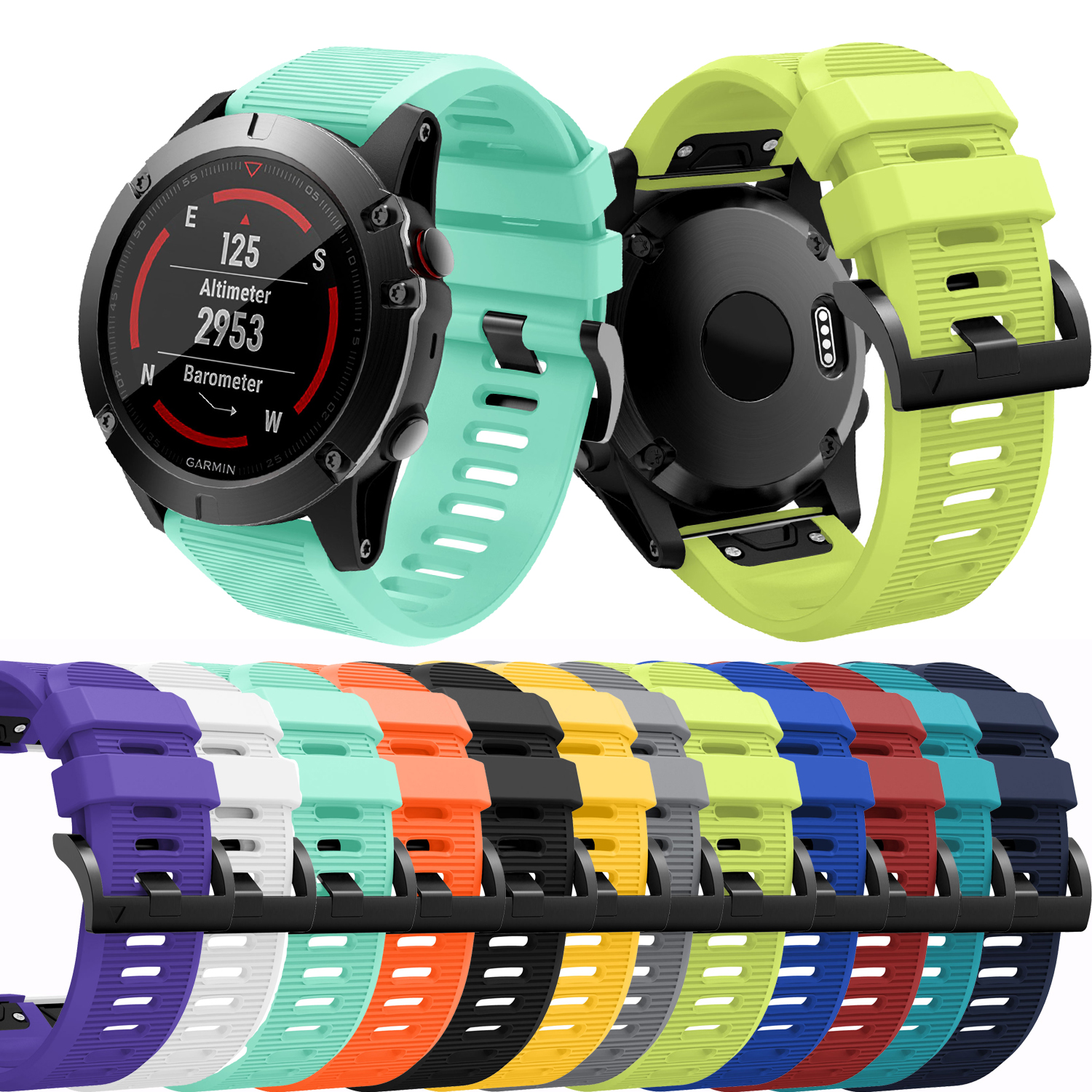 Voor Garmin Fenix 6X Mode Horloge Band Siliconen Band Voor Garmin Fenix 5X Quick Release Strap Voor Garmin Fenix 5X Plus Bands