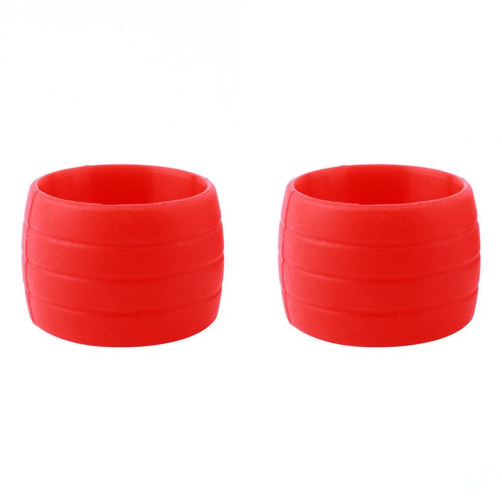 1 par de tapones de silicona para manillar de bicicleta, resistentes al agua y al desgaste, tapón de silicona para bicicleta de montaña y carretera: Rojo