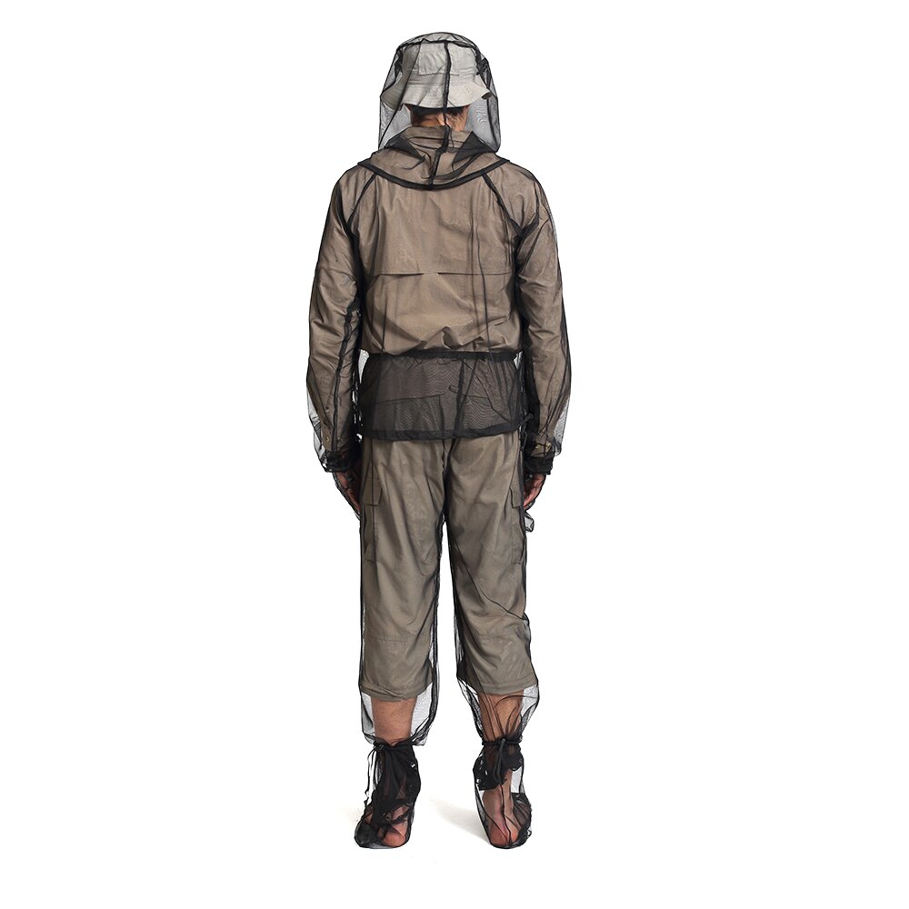 Lixada Anti-mosquito Anti-abeja perspectiva trajes para aventura al aire libre Camping pesca Mosquito ropa traje ligero