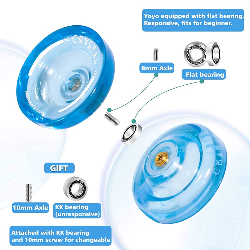 MAGICYOYO-Yoyo K2 Plus, cristal sensible, doble uso, Yoyo con rodamiento no sensible de repuesto para intermedio