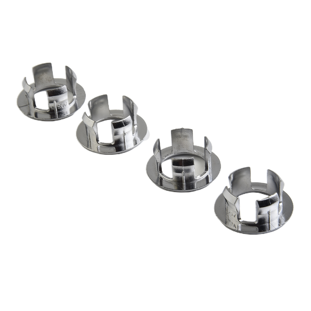 Anillos de cubierta de desbordamiento de fregadero, tapa de drenaje redonda con agujero cromado de plástico ABS, accesorios de repuesto para lavabo de cocina y baño, 4 Uds.