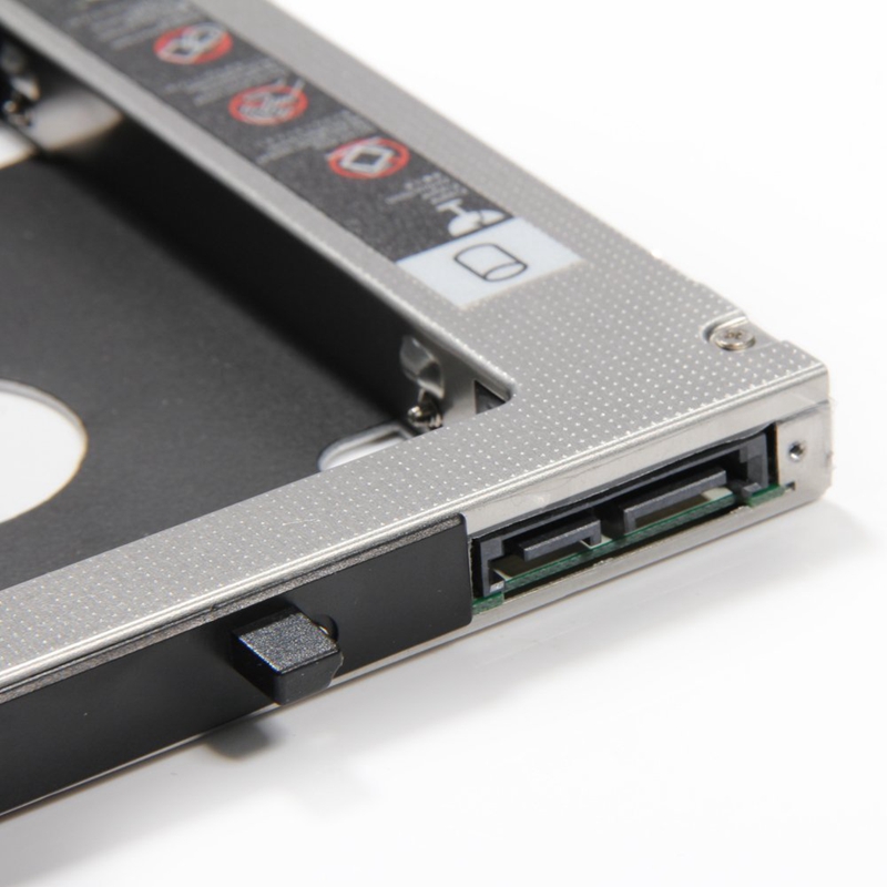 Universal Aluminum 12.7mm SATA 2.0 2nd HDD Caddy 2.5" HDD Case SSD Enclosure for Notebook 12.7mm ODD DVD-ROM Optibay