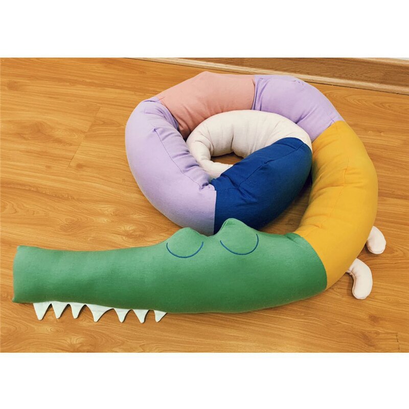 Newborn Baby Bed Bumper Infant Bed Crib Protection Kids Cot Protector Children Crocodile Pillow Baby Bedding Accessory Room Toys