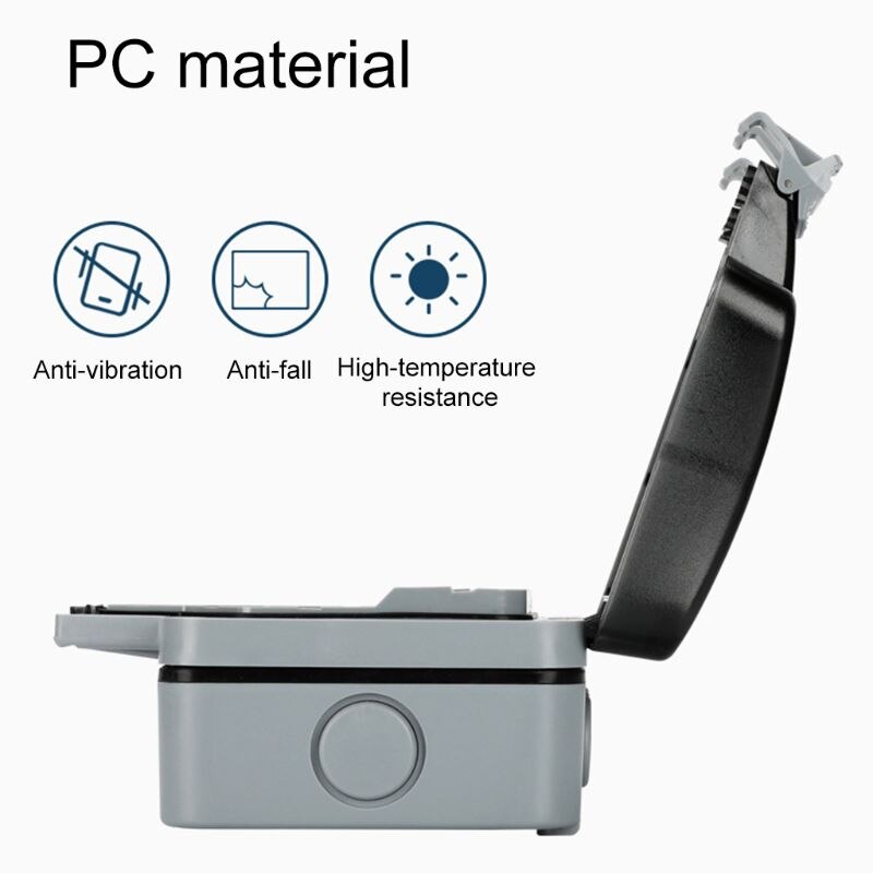 2 Gang IP66 Waterproof Outdoor Extension Lead Double Socket Six-hole 13A UK Plug