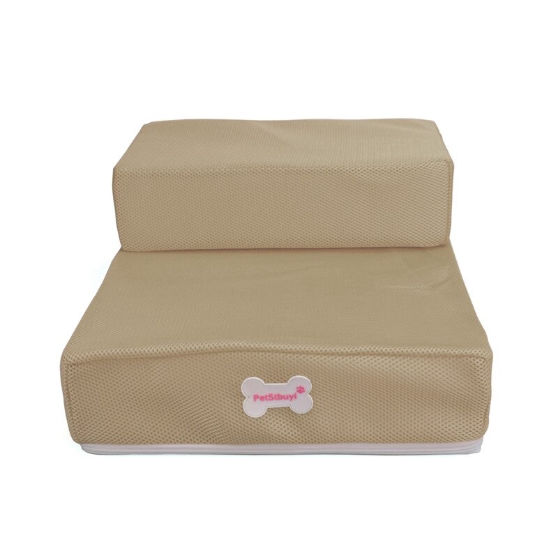Dog Stairs Pet Stairs Removable Puppy Dogs Bed Stairs Dog House Anti-slip Small Pet 2 Steps Ladder for Puppy Cat Pet Supplies: Khaki