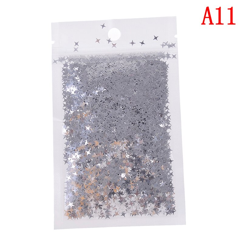 10 gr/paket Vier Stern Glitter Diy Kristall Schleim Liefert Ultra-dünne Scheiben Nägel Kunst Tipps Box Zubehör Dekoration Spielzeug für Kinder: 11