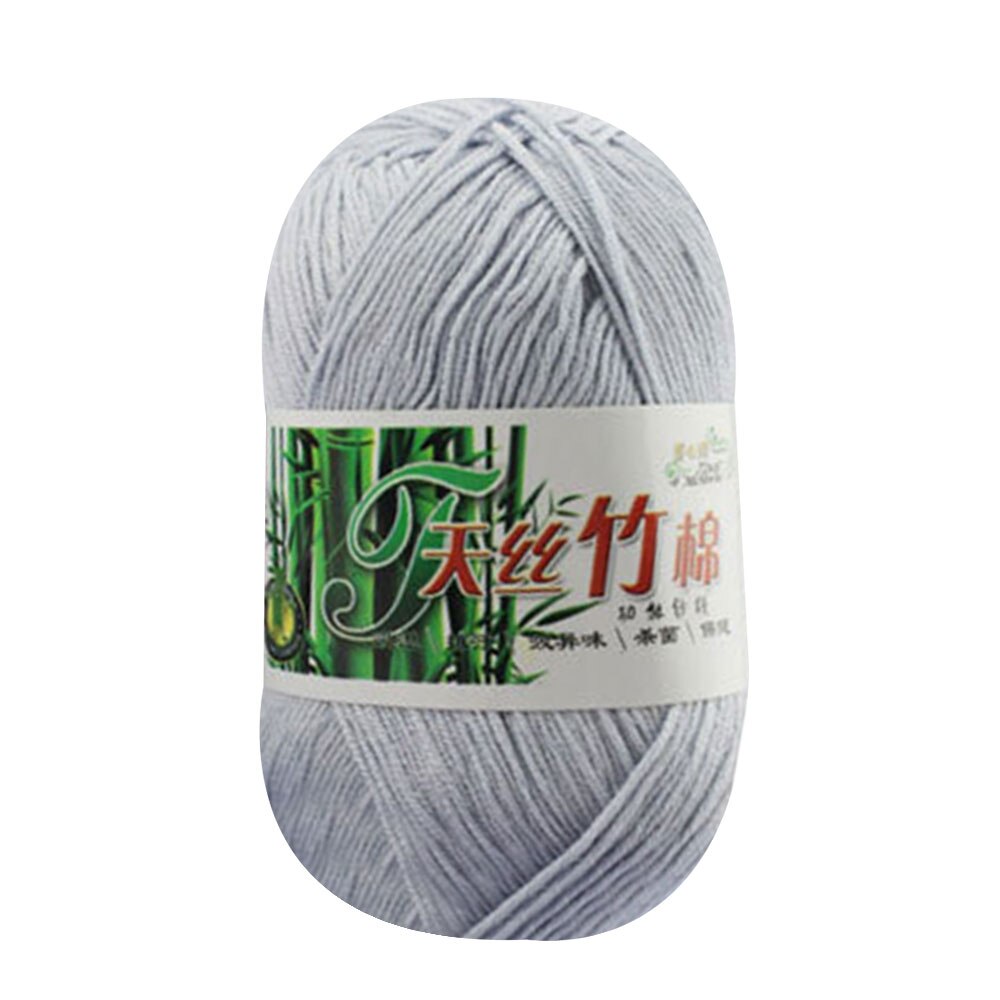 Bamboe Katoenen Garen Zachte Kamgaren Weven Sjaal DIY Draad Breien Handschoen voor Stof voor Handwerk: 12 grey