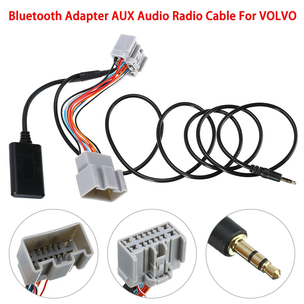 14 -pin bluetooth adapter audio aux -kabel til volvo  c30/s40/v40/v50/s60/s70/c70: Default Title