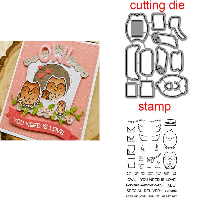 Heart Envelope Box Metal Cutting Dies&Cordinating Stamps For Scrapbooking Craft Die Cut Card Making Embossing Stencil 05: 1 / Only stamp