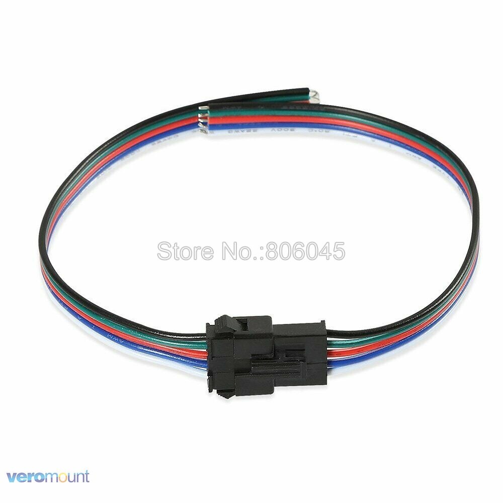 10-100 Pairs 5Pin SM JST LED Connector 5 Pin Male & Female Plug Connector 15cm Wire Cable for 5-Pin RGBW LED Strip Light