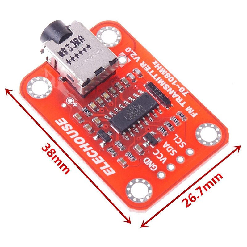 Module émetteur FM V2.0 numérique, Module Radio FM pour Microphone Arduino Audio