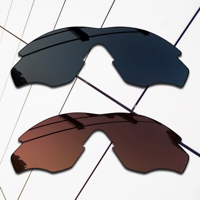 Eos polariserte erstatningsglass til oakley  m2 -innfatning solbriller - varianter farger: Svart og brunt