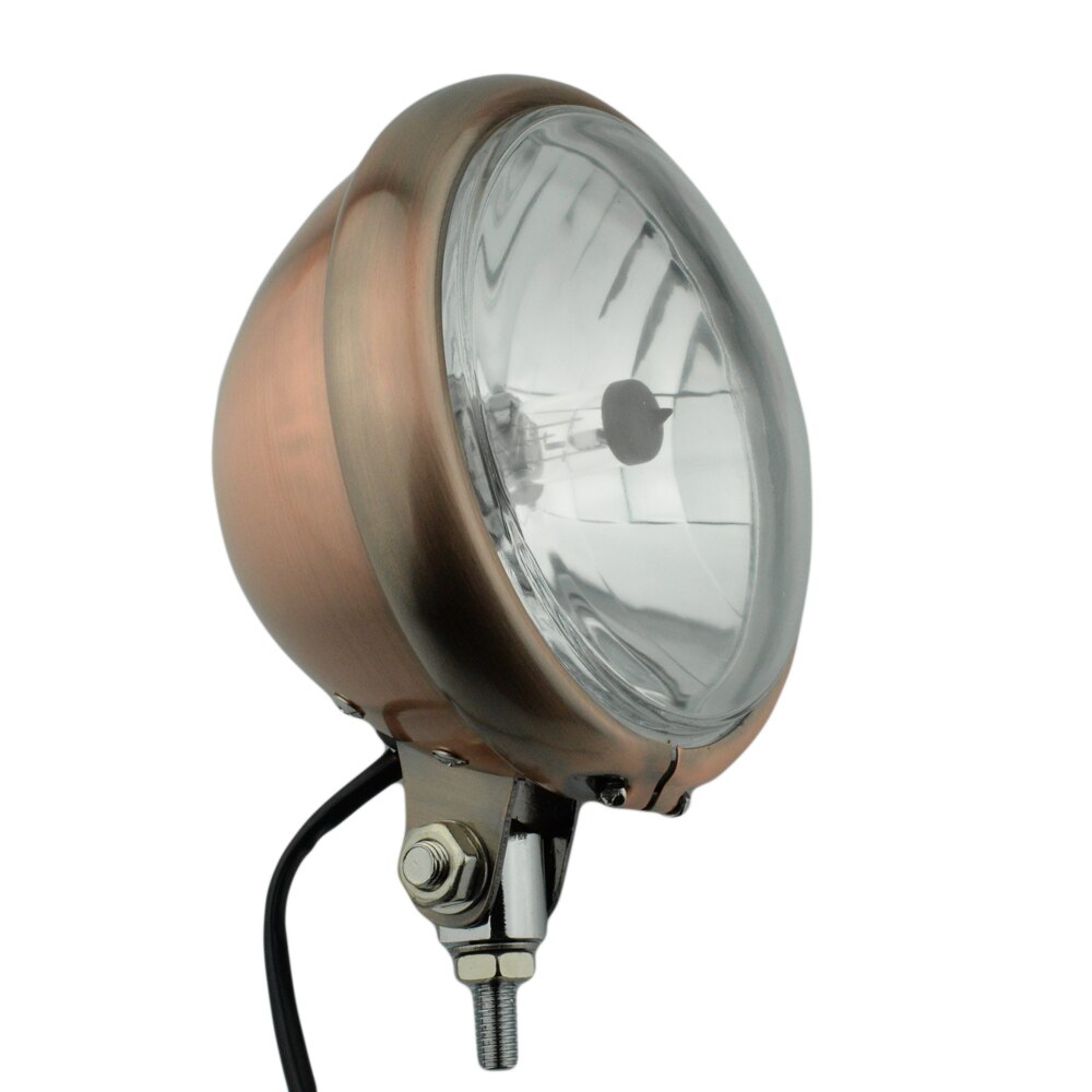 Motorrad 5.75 &quot;retro Scheinwerfer Kupfer Braun Kopf Lampe Universal- Jahrgang Hohe Abblendlicht für Harley Springer Zerhacker Cafe Rennfahrer: Braun