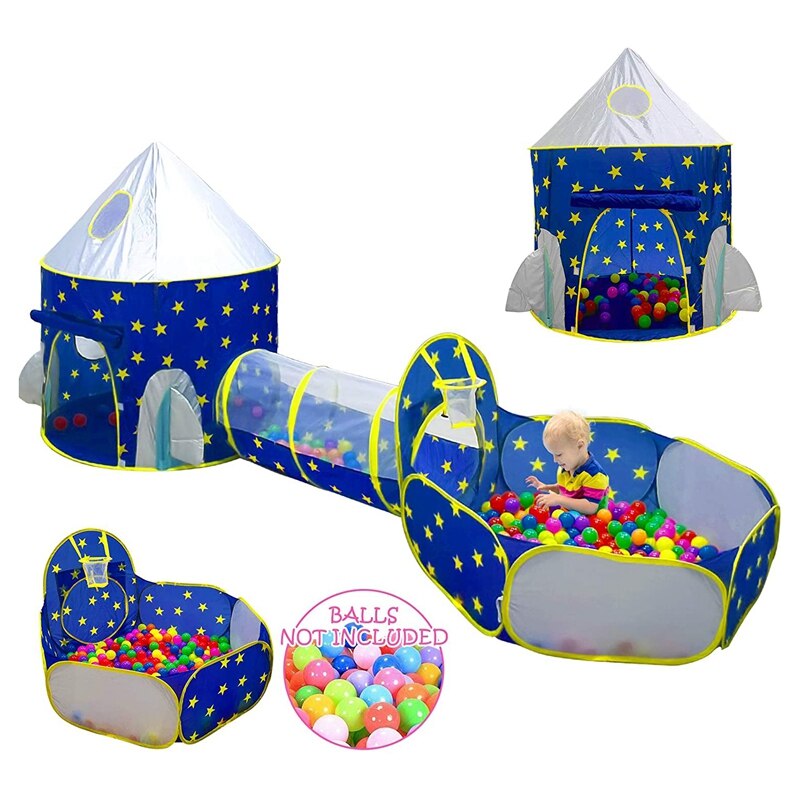 Childrens Pool Tent Bal Pit Speelhuis Crawl Tunnel Outer Space Kids Play Tent Voor Kinderen Indoor Outdoor Speelhuis