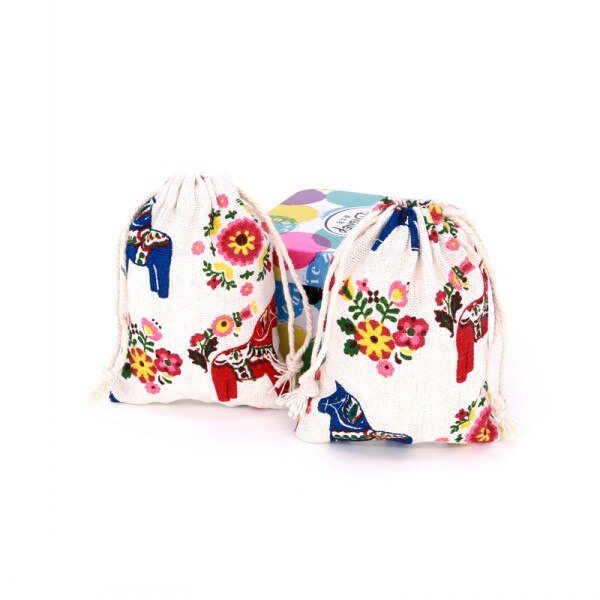 5pcs/lot Flower Cotton Bags 8x10cm Mini Jewelry Happiness Wedding Candy Bags Fabric Drawstring Cute Usual Bags: No. 21