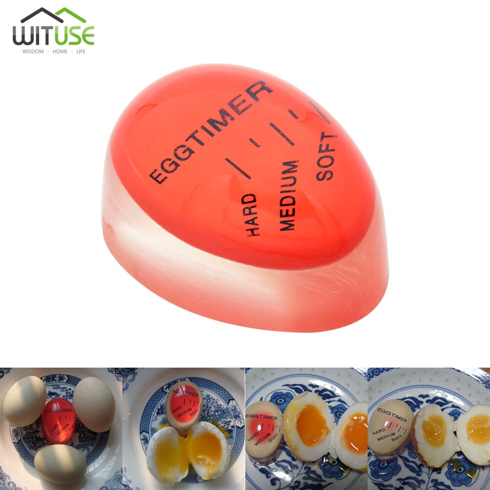 Egg Perfect Boiled Egg Timer Hard Medium Soft Color Changing Timer Red timer tools Magic Cooking Helper Cooking Kitchen 1pcs