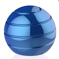 4.5cm Home Office Desk Fidget Toy Desktop Ball Transfer Gyro Aluminum Alloy Visual Illusion Spinner Metal Ball Decompression Toy: Blue