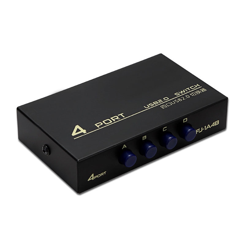 USB 2.0 4-poorts Delen Switch Switcher Selector Box Hub Sharing Switch Adapter voor PC Scanner Printer Hoogwaardig accessoire