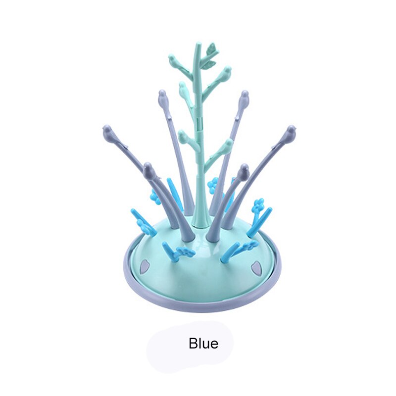 Séchoir de nettoyage Portable pour biberons, support de séchage pour biberons, accessoires, plateau de vidange, tasse d&#39;eau: Blue-No box