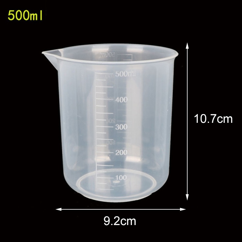 20ml/30ml/50ml/300ml/500ml/1000ml Clear Plastic Graduated Measuring Cup for Baking Beaker Liquid Measure Jug Cup Container