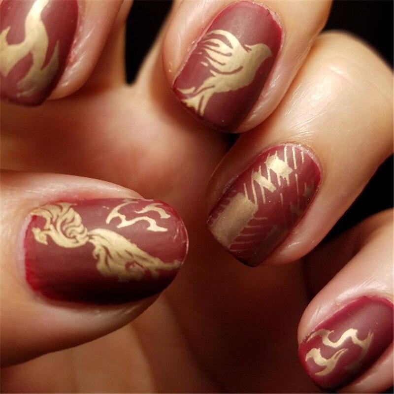 Geboren Pretty Fire Rechthoek Stempelen Template Manicuring Nail Art Afbeeldingsstempel Plate Exotisme BPX-L012