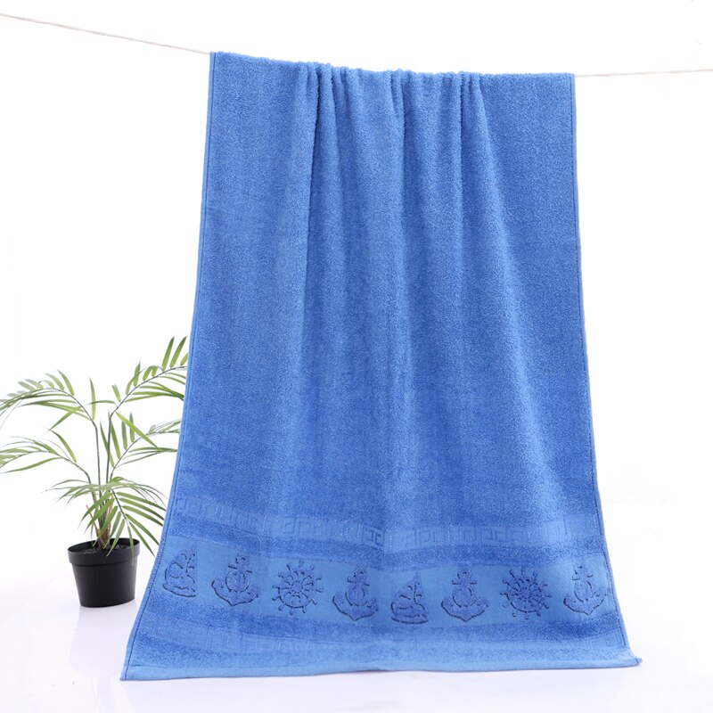 neue Schlecht Handtücher 100% Baumwolle gesicht handtuch Baumwolle Faser Natürliche Umweltfreundliche Bestickte Schlecht Handtuch Hand handtuch 140x70cm: Blau / 70x140cm