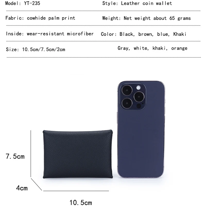 Mini Coin Purse Genuine Leather Small Coin Wallet Genuine Leather Hasp Coin Purse Pouch Change Holder Card Holder for Men Women