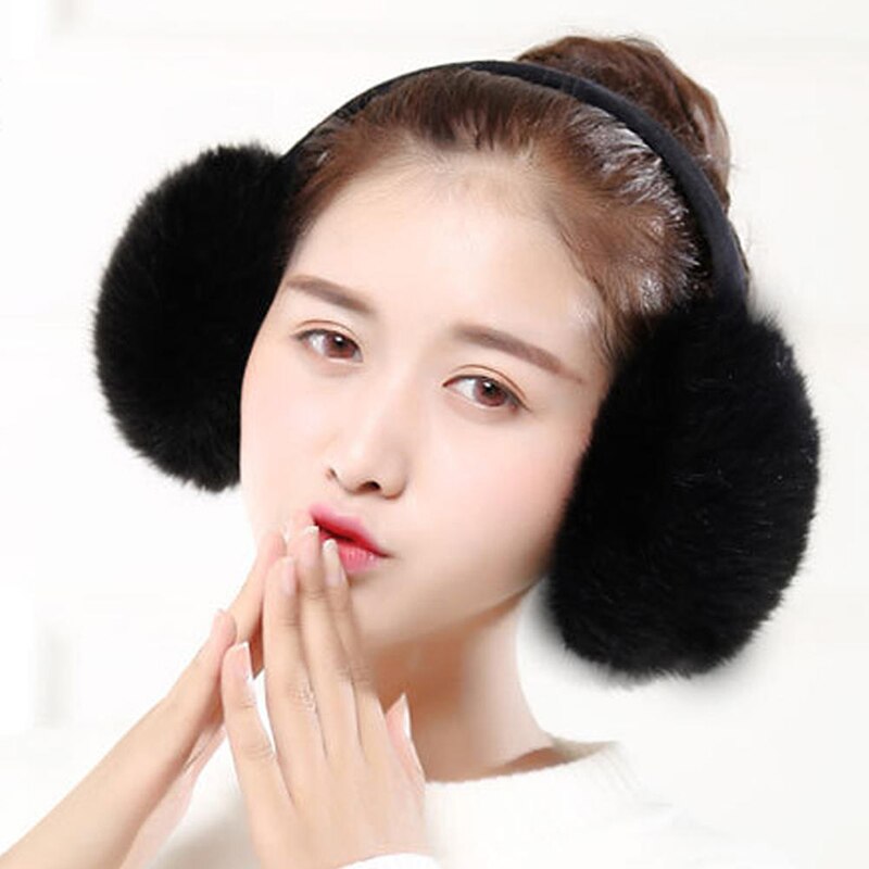 Warm Fur Earmuffs Adult Children Winter Women Men Lovers Ear Muffs Warmer Earflap Headband Fur Round Unisex Earmuffs