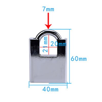 1PCS keyed padlock Galvanized iron lock Anti - theft waterproof dust pry Security lock Door / warehouse / dormitory padlock: Universal key 40mm