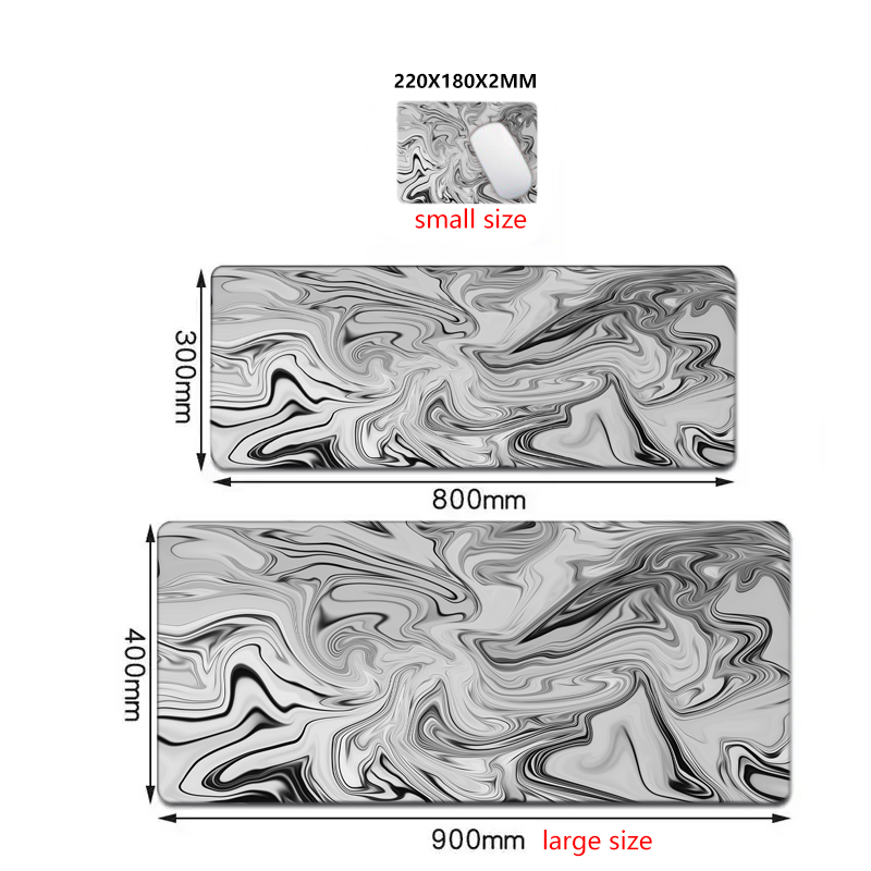 XXL 90x40 cm black and white large mousepad computer gamer office stitched edge keyboard desk mat washable non-slip: S / Orange