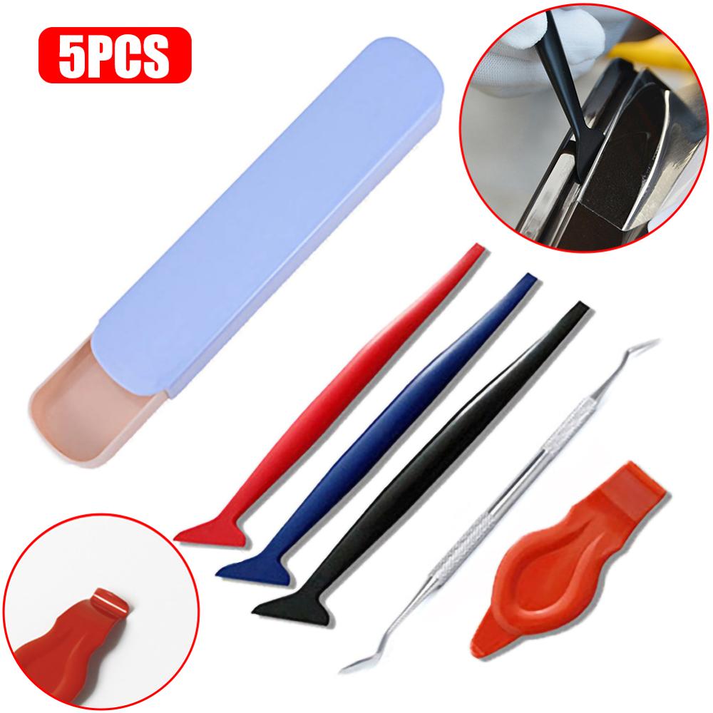 5Pcs Set Car Tools Vinyl Wrap Film Sticker Wrapping Tool Auto Window Tint Foil Sticker Squeegee Scraper Car Accessories