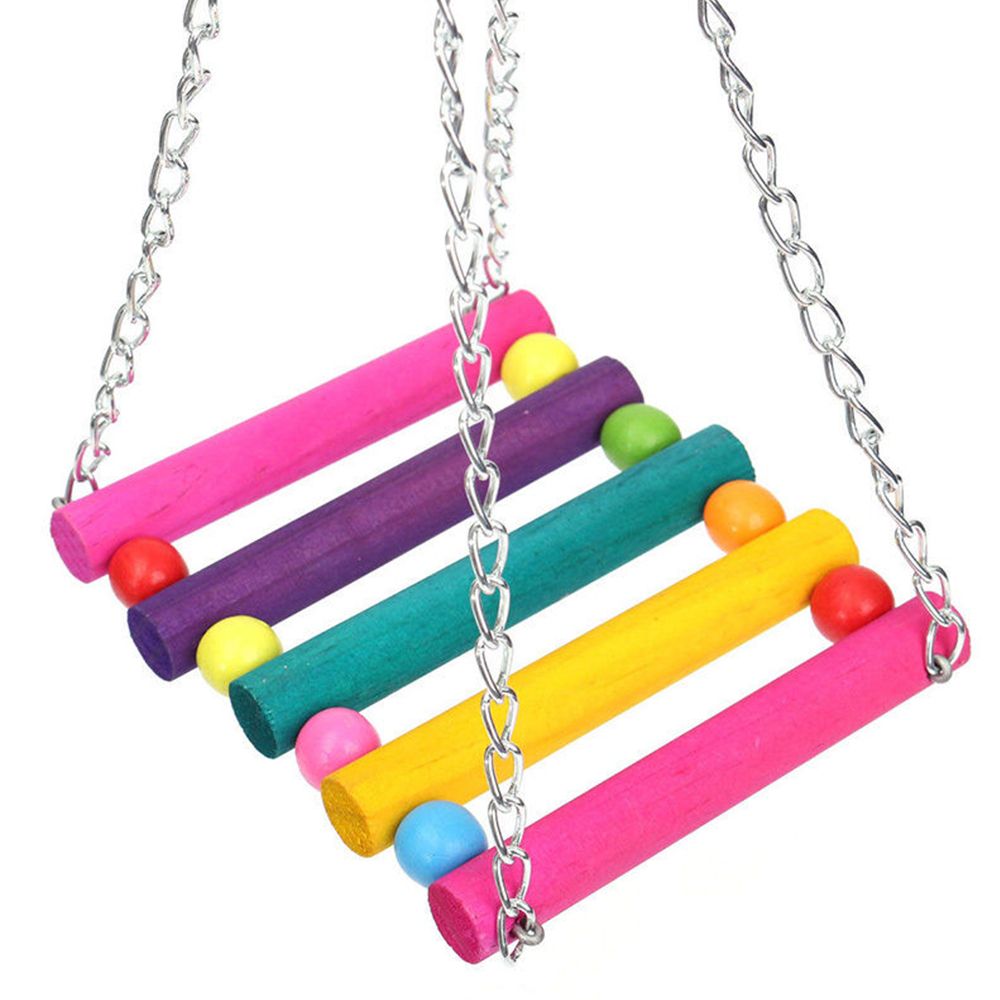 1 stks Mode Grappige Huisdier Vogel Papegaai Parkiet Hangmat Schommel Speelgoed Opknoping Voet Speelgoed Chew Toys