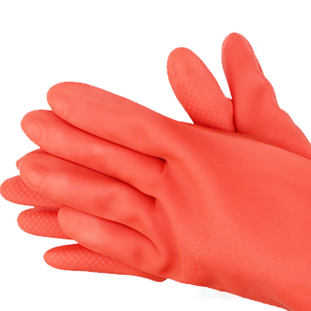 55cm køkkenopvask vask vandtæt skridsikker langærmet latex rengøringshandsker husholdnings silikone opvask handsker
