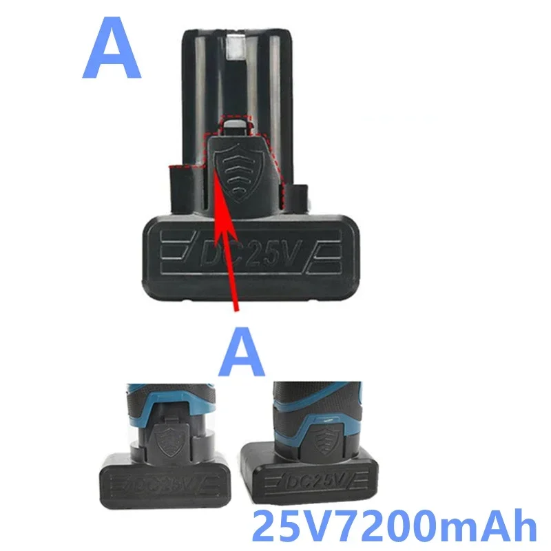 Batería de iones de litio de 25V, 21V, 16,8 V, 12V, 18650 para destornillador inalámbrico, taladro eléctrico, herramientas eléctricas, cargador de batería de 3,7 V: YELLOW