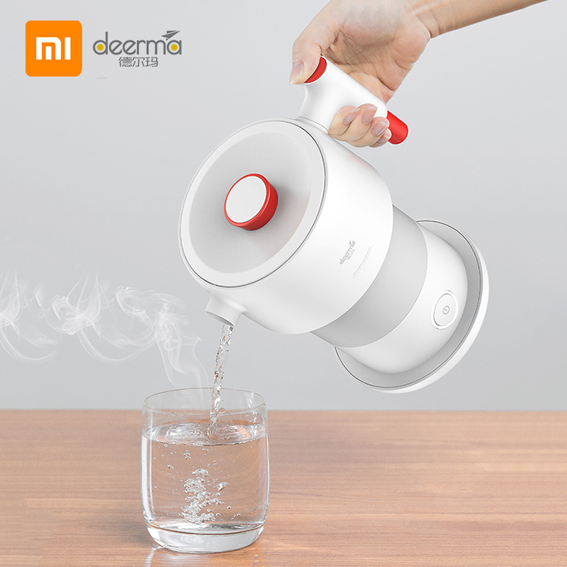 Xiaomi Deerma Elektrische wasserkocher Klapp Wasser Wasserkocher 0,6 L Tragbare schnelle heizung Clever Glaskolben Topf Auto Mini Teekanne Handheld Reise