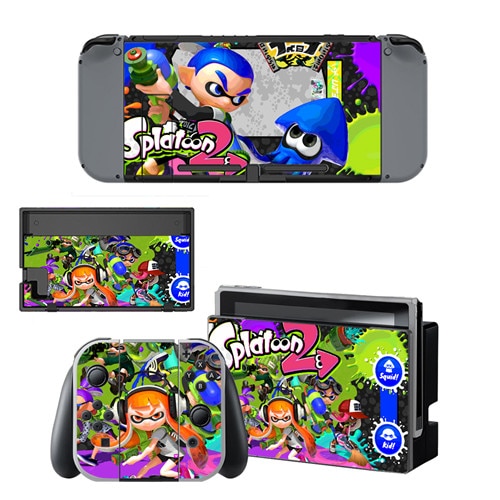 Game Splatoon 2 Skin Sticker vinyl for NintendoSwitch stickers skins for Nintend Switch NS Console and Joy-Con Controllers: YSNS0437