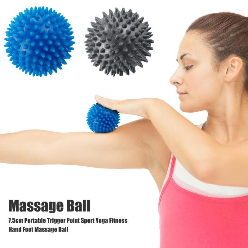 7.5cm bærbare trigger point sport yoga fitness hånd fodmassage bold kropsbygning fitness udstyr