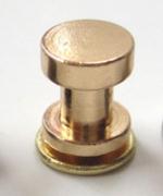 6X7Mm Massief Messing Platte Punk I Vorm Dubbele Kant Klinknagel Schroef Terug Stud Voor Leather Craft Bag hoed Schoen Kleding Jeans Accessoires: golden