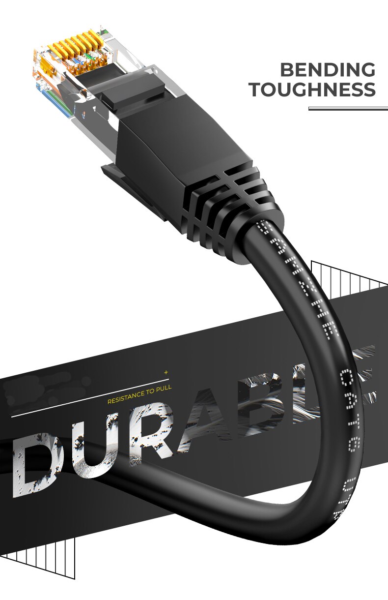 Gigabit Ethernet Cable Copper Cat6 UTP CAT 6 RJ45 Network Cable 20m/30m/40m/50m Cord for Laptop Router RJ45 Network Cable
