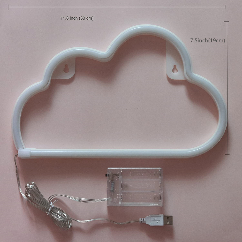 Dekorative LED Wolke Neon- Licht Neon- Nacht Licht Zeichen Zauberstab Kunst Dekor für Haus Hof Küche Baby Mädchen Schlafzimmer Hochzeit dekoration