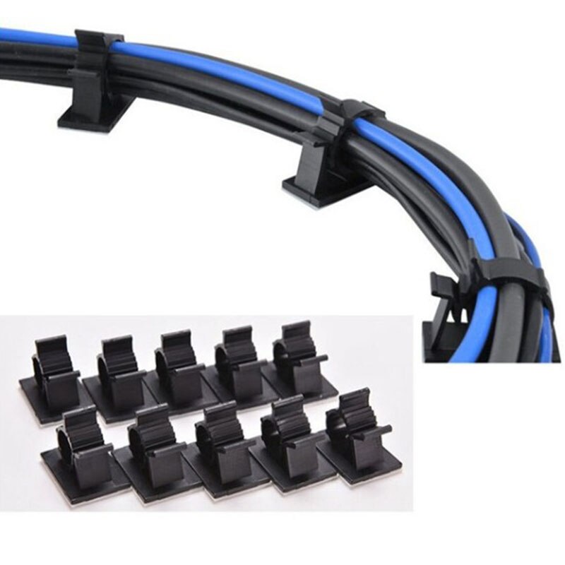 10 PCS Adjustable wiring fixed seat wiring clasp paste type wiring clamp