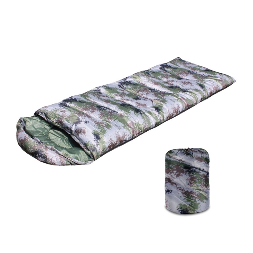 170t tårefast polyester camping sovepose letvægts varm kuvert-type backpacking rejser vandre camping sovepose: Camouflage
