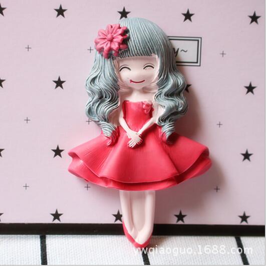 Cabochon de résine dessin animé filles | 1 pièce, grand Cabochon plat, Figurine Scrapbook, accessoires de décoration pour enfants, embellissements de téléphone bricolage: 1