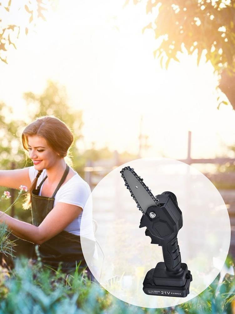 4-inch Chainsaw Blade/guide For 21V Lithium Battery Portable Electric Pruning Saw Rechargeable Garden Saw Woodworking One-Handed
