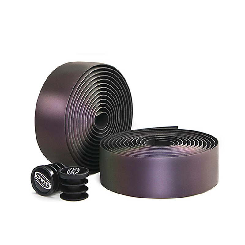 Racefiets Fiets Kurk Stuurstang Grip Wrap Tape 2 Bar Plugs-Zwart