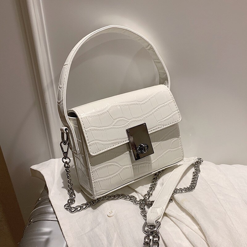 carré femmes sacs à bandoulière sacs à main de créateur chaînes de luxe alligator sac à bandoulière dame petit rabat sac à main femme sac