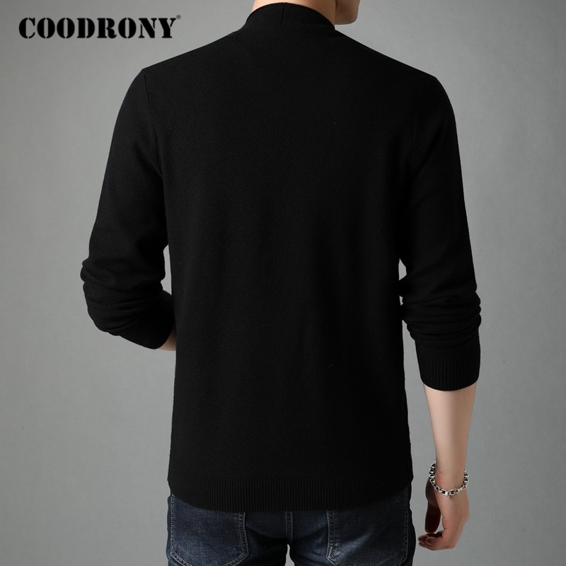 COODRONY-cárdigans de lana suave para hombre, cárdigans a la de , cárdigans de bolsillo C1115, otoño e invierno, novedad de